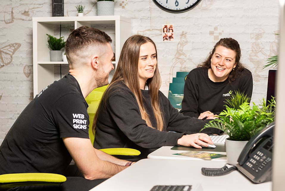 SEO research being done by three Nettl employees
