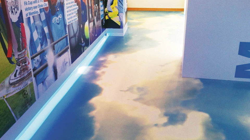 An image of a graphic done on a floor clearning.