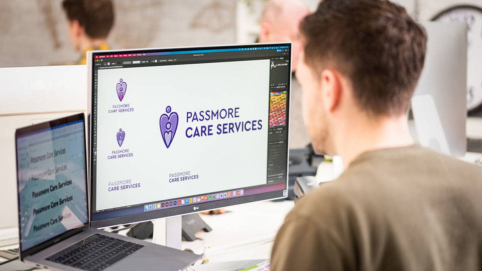 A Nettl creator designing a logo design for a client.